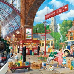 Jigsaw puzzle: At the train station
