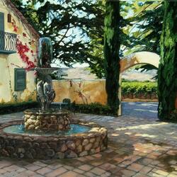 Jigsaw puzzle: Fountain in the courtyard of the villa