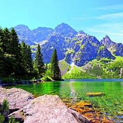 Jigsaw puzzle: Mountain lake in the Tatras