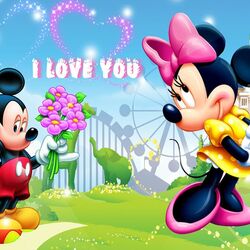 Jigsaw puzzle: Mickey in love