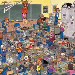 Jigsaw puzzle: Lesson in a modern school