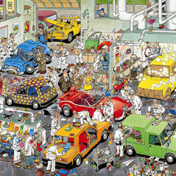 Jigsaw puzzle: Car repair shop