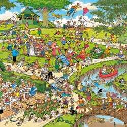 Jigsaw puzzle: Hot day off in the city park