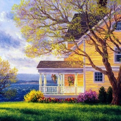 Jigsaw puzzle: Yellow house