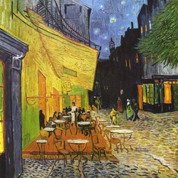 Jigsaw puzzle: Cafe terrace at night. Arles. 1888