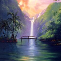 Jigsaw puzzle: Tropical waterfall