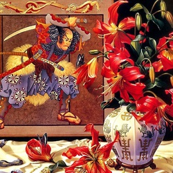 Jigsaw puzzle: Still life in japanese style