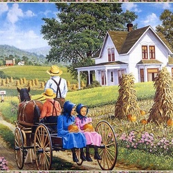 Jigsaw puzzle: On a cart