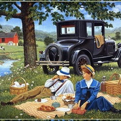 Jigsaw puzzle: On picnic