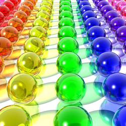 Jigsaw puzzle: Multicolored balls