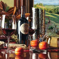 Jigsaw puzzle: Still life with wine
