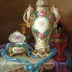 Jigsaw puzzle: Still life with porcelain