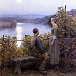 Jigsaw puzzle: Date by the river