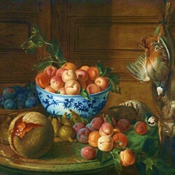 Jigsaw puzzle: Still life with fruit and game