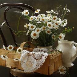Jigsaw puzzle: Large daisies
