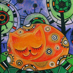 Jigsaw puzzle: Dreams of a red cat