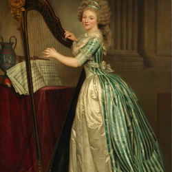 Jigsaw puzzle: Self-portrait with harp