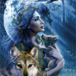 Jigsaw puzzle: Goddess of wolves