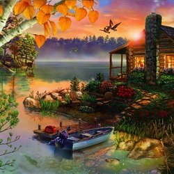 Jigsaw puzzle: House on the shore