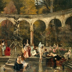 Jigsaw puzzle: Bathing ladies of the court in the 18th century