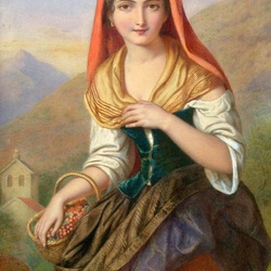 Jigsaw puzzle: Girl with a basket of berries