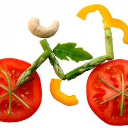 Jigsaw puzzle: Vegetable bike