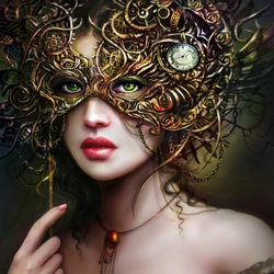 Jigsaw puzzle: Masked girl