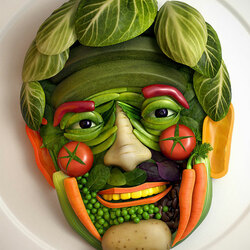 Jigsaw puzzle: Face made of vegetables