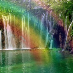 Jigsaw puzzle: Rainbow over the waterfall