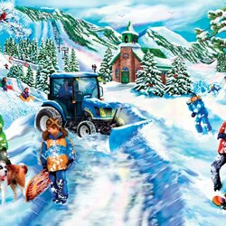 Jigsaw puzzle: Snowball game