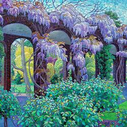 Jigsaw puzzle: Wisteria at Holland Park, London