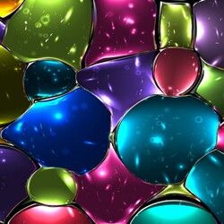 Jigsaw puzzle: Colored bubbles