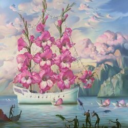 Jigsaw puzzle: Arrival of the flower ship