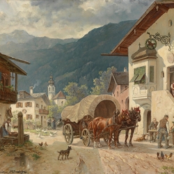 Jigsaw puzzle: In a mountain village