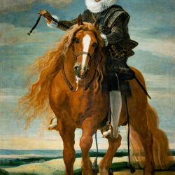 Jigsaw puzzle: Portrait of the Marquis Leganes on horseback