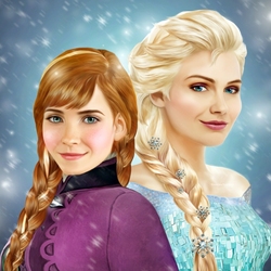 Jigsaw puzzle: Anna and Elsa