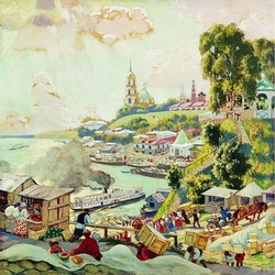 Jigsaw puzzle: Summer day on the Volga