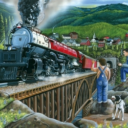 Jigsaw puzzle: A train