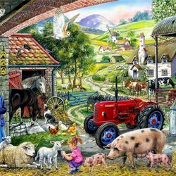 Jigsaw puzzle: Farm cares