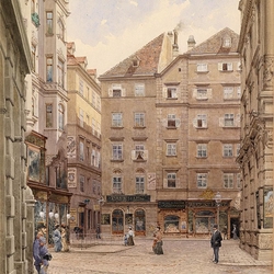 Jigsaw puzzle: Old Vienna in watercolors