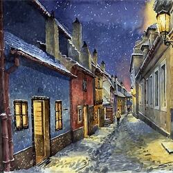 Jigsaw puzzle: Zlata street in winter