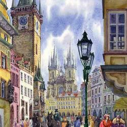 Jigsaw puzzle: Departure from Old Town Square