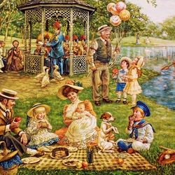 Jigsaw puzzle: Family picnic