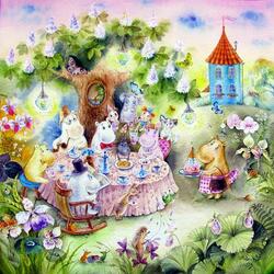 Jigsaw puzzle: Tea Party in the Moomin Garden