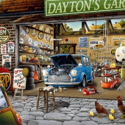 Jigsaw puzzle: Dayton's garage