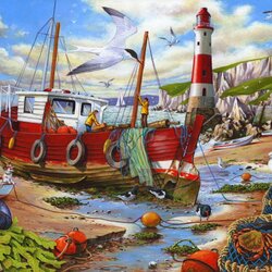 Jigsaw puzzle: Fishing boat