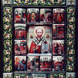 Jigsaw puzzle: Icon of St. Nicholas the Wonderworker with his life