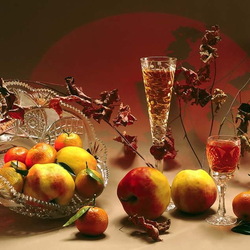 Jigsaw puzzle: Still life with wine and fruit