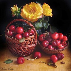 Jigsaw puzzle: Still life with cherries