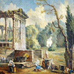 Jigsaw puzzle: Landscape with ruins